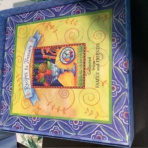 Colorful Recipe Box with Decorative Design